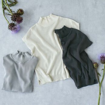 Real Stock | ｅｌコットンシルクハイネックニットベスト