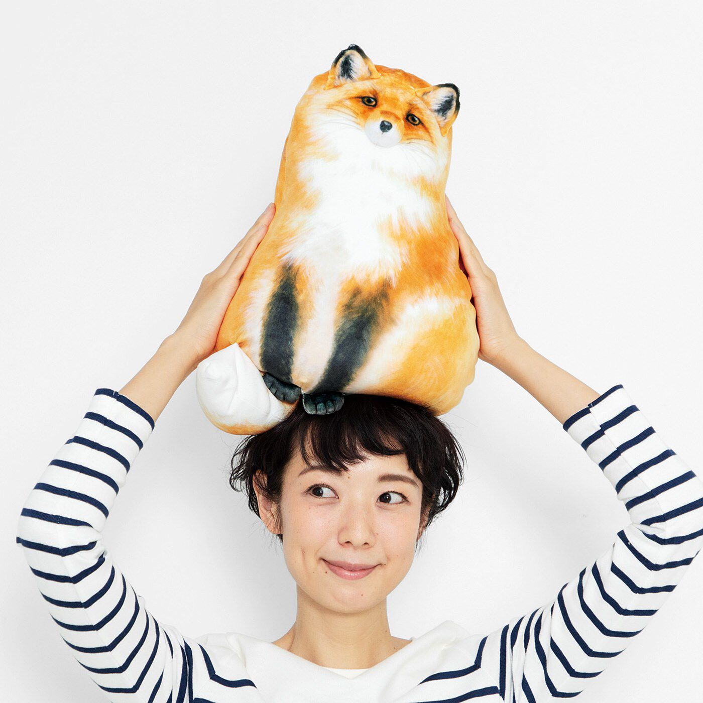 Real Stock|YOU+MORE!　キタキツネが化ける リバーシブルクッション