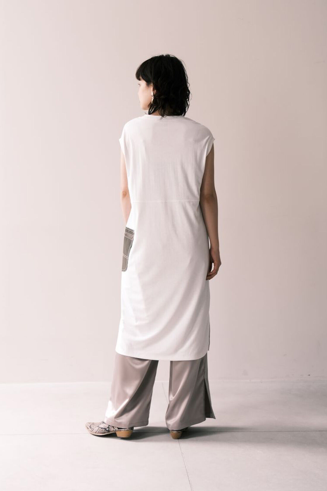 Real Stock|MEDE19F 〈SELECT〉 Lee　フレンチスリーブドレス|1.ホワイト　モデル身長：157cm