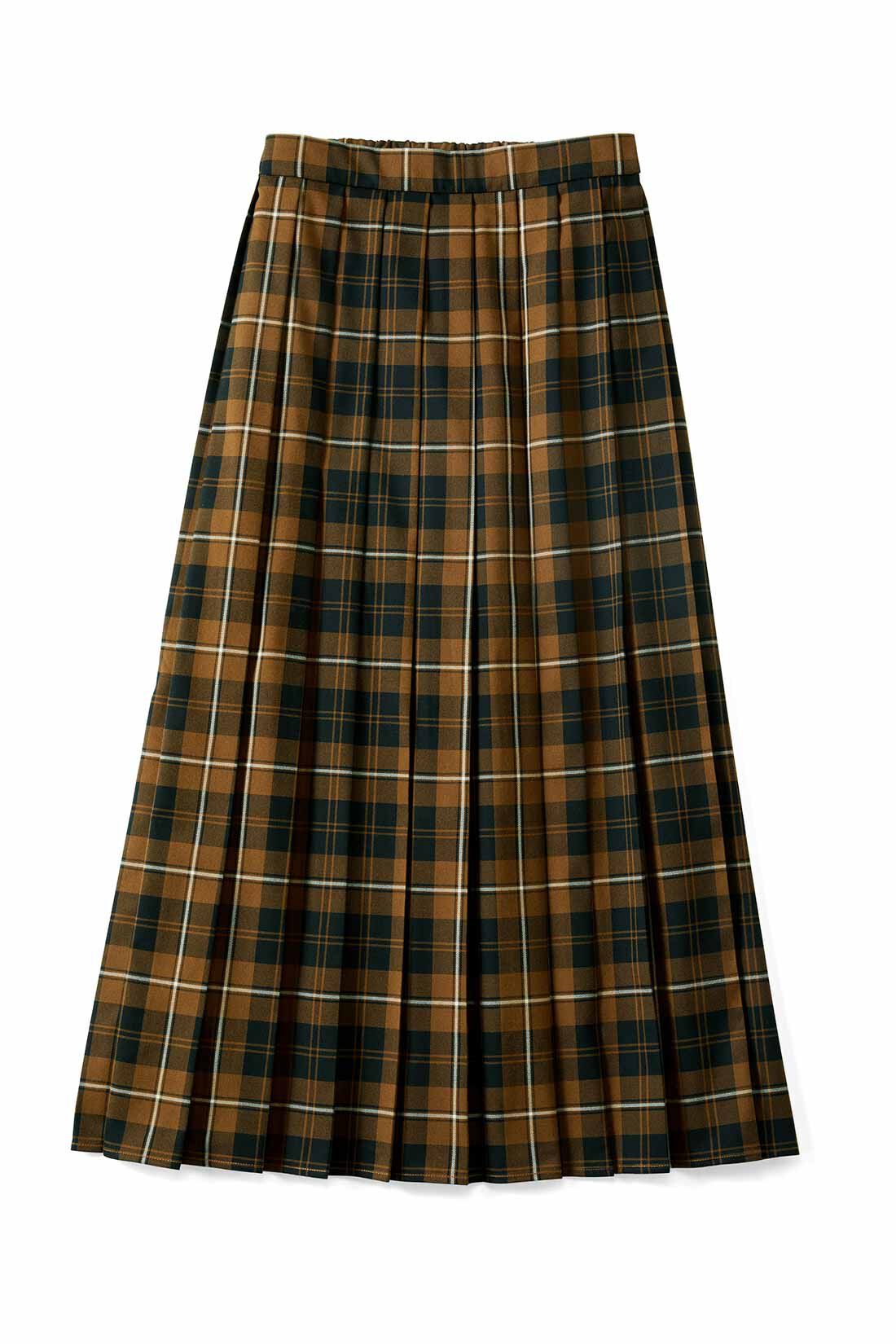 Real Stock|THREE FIFTY STANDARD　Peter MacArthur ブラウンチェックのプリーツスカート