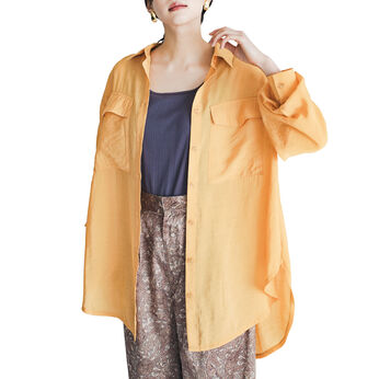 Real Stock | シルキーサテンロングシャツＭＤ１９〈ＯＲ〉３