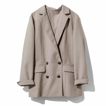 Real Stock | リネンライクジャケット〈グレージュ〉ＩＥ