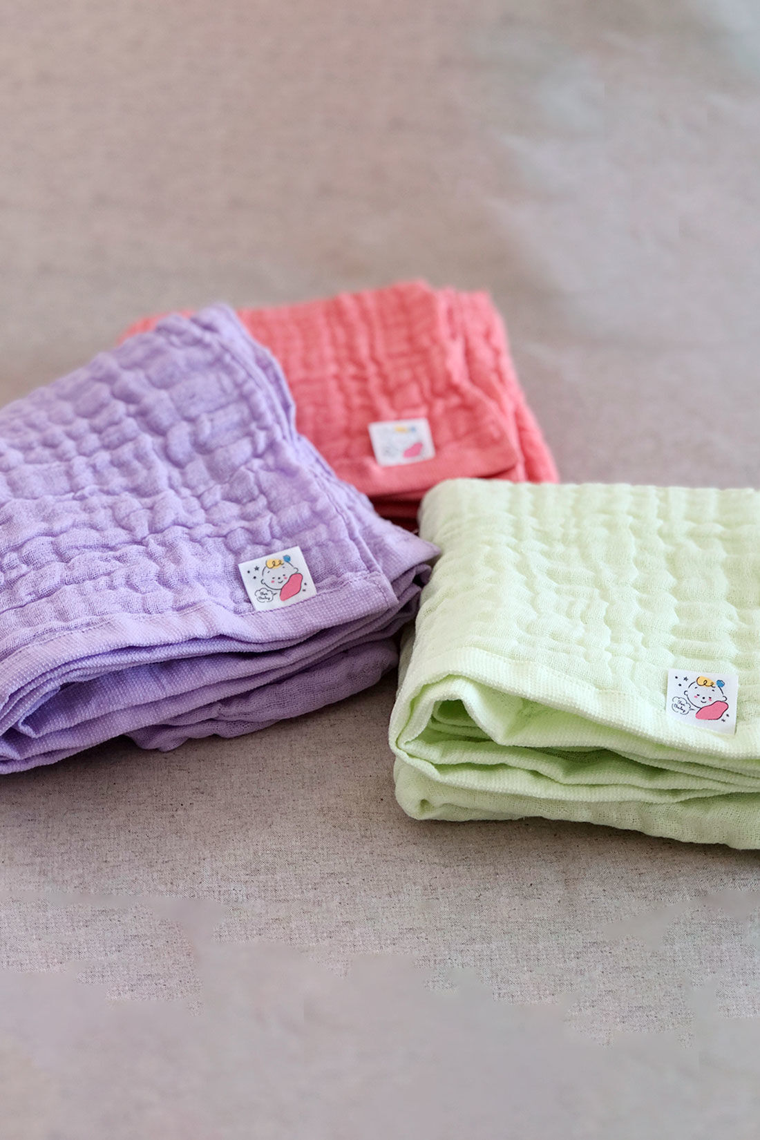 realstock [リアルストック]（Express BOX）|【3～10日でお届け】［Mama select］おぼろタオル　べビー専用　おくるみタオル〈ベビーブルー〉