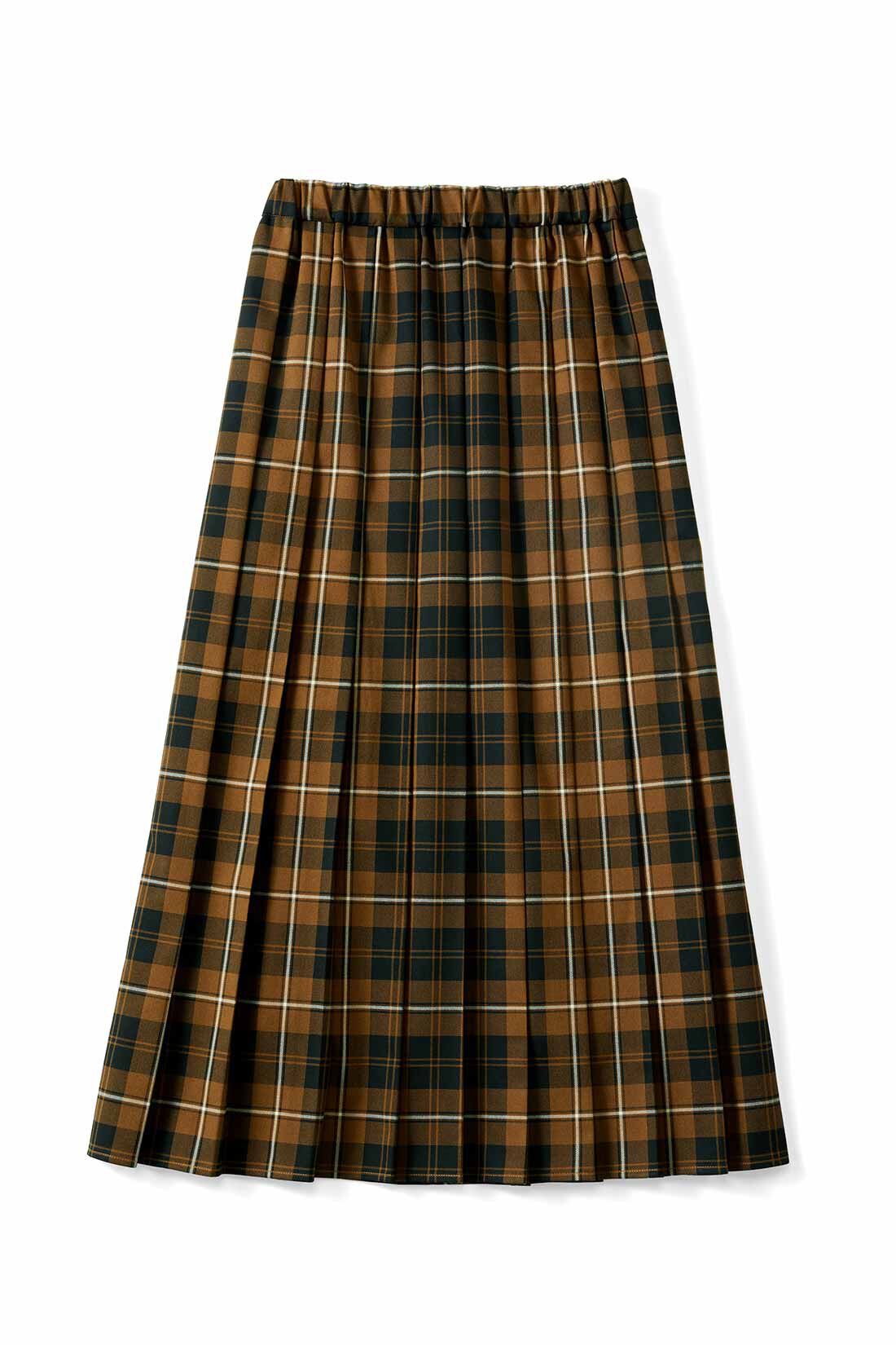 Real Stock|THREE FIFTY STANDARD　Peter MacArthur ブラウンチェックのプリーツスカート|BACK