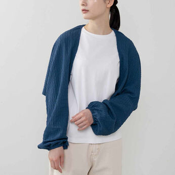 Real Stock | Ｌ＋シャーリング素材のＵＶボレロ