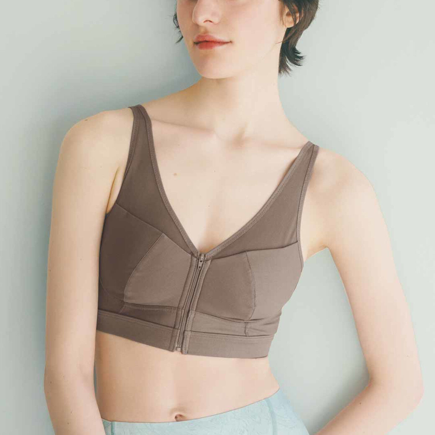 Real Stock|スラっとピン！ フロントジッパーでサッと着脱ブラ〈2〉