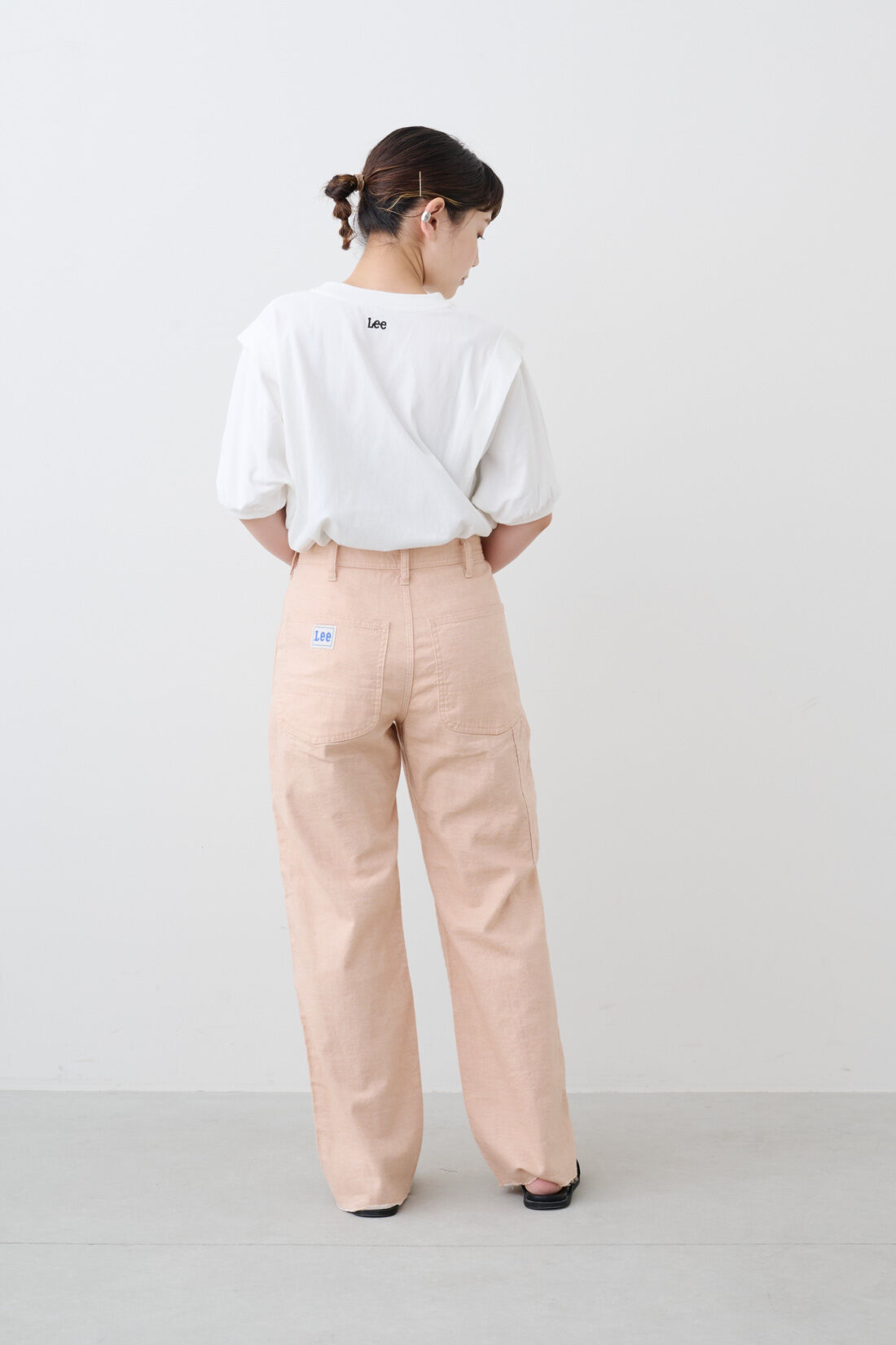 Real Stock|MEDE19F 〈SELECT〉 Lee DUNGARESS　カットオフペインターパンツ|2：ルイボス・モデル身長：157cm