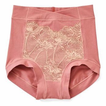 Real Stock | おなかをおさえてすっぽり綿混素材の親孝行ショーツ