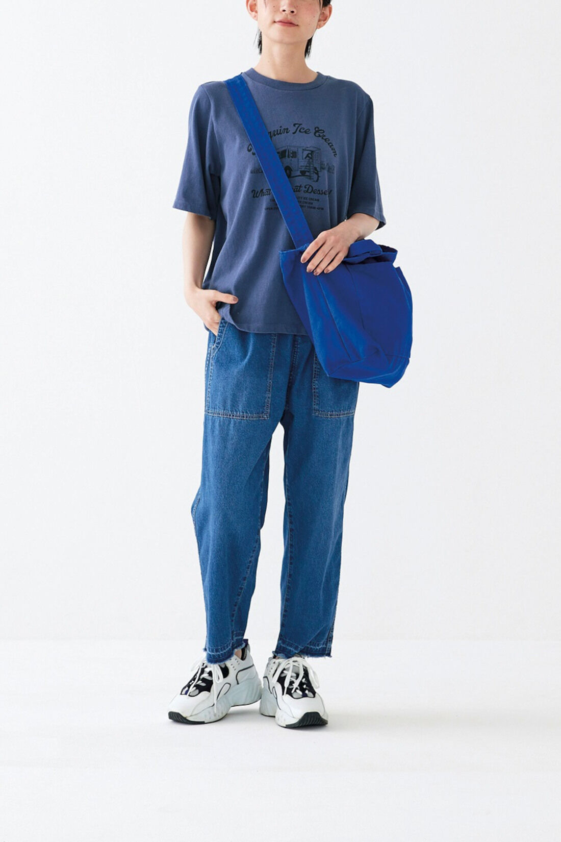 Sunny clouds so-co|サニークラウズ　アイス好きなTシャツ〈レディース〉〈ブルー〉