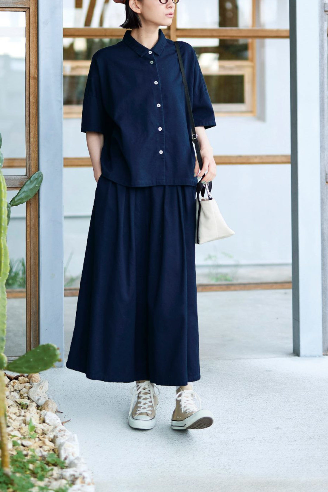 Sunny clouds so-co|サニークラウズ　カルゼで作ったシャツ〈レディース〉