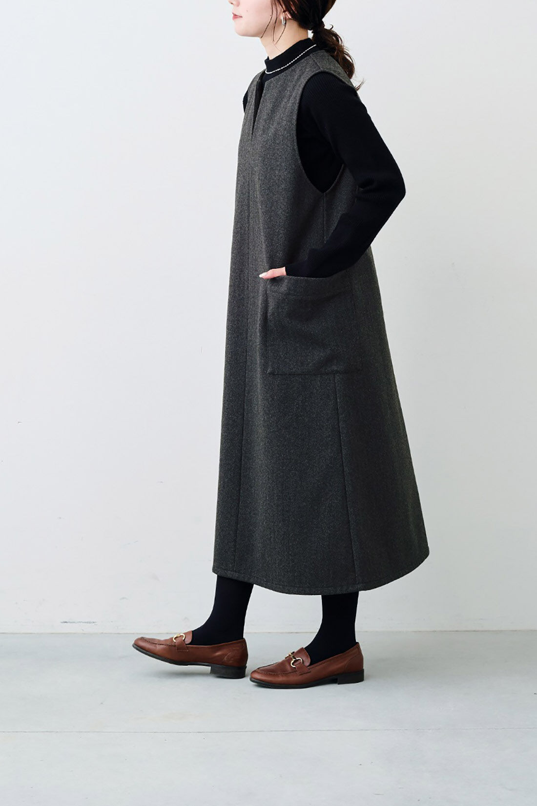 Sunny clouds so-co|サニークラウズ　ブランケットで作ったジャンパースカート〈レディース〉