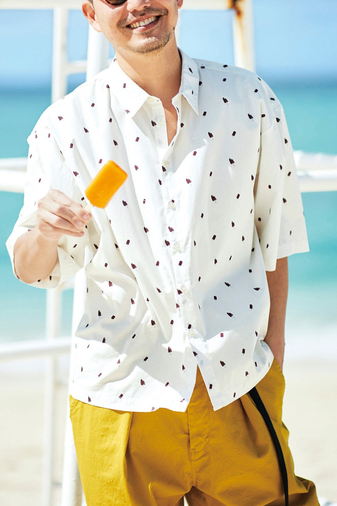 Sunny clouds so-co|サニークラウズ　チョコバーが食べたくなるシャツ〈メンズ〉
