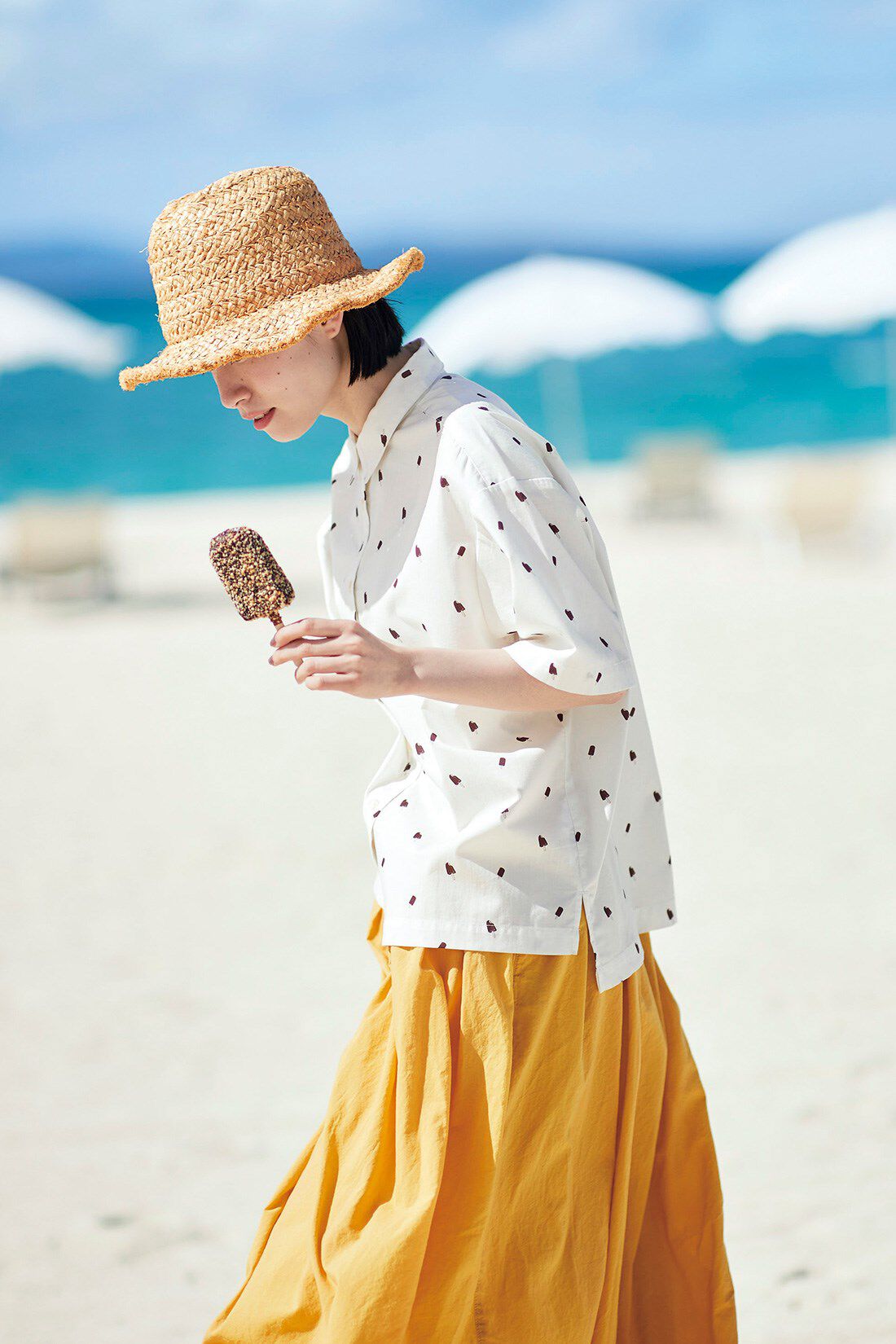 Sunny clouds so-co|サニークラウズ　チョコバーが食べたくなるシャツ〈レディース〉