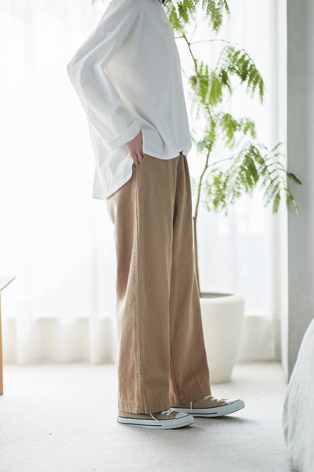 Sunny clouds so-co|サニークラウズ ハイウエストチノパン〈レディース〉ベージュ