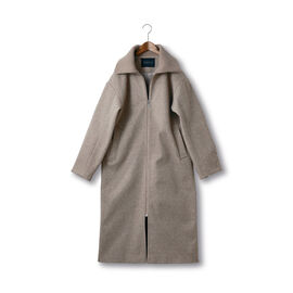 Sunny clouds so-co | サニークラウズリブ衿ロングコート〈レディース〉