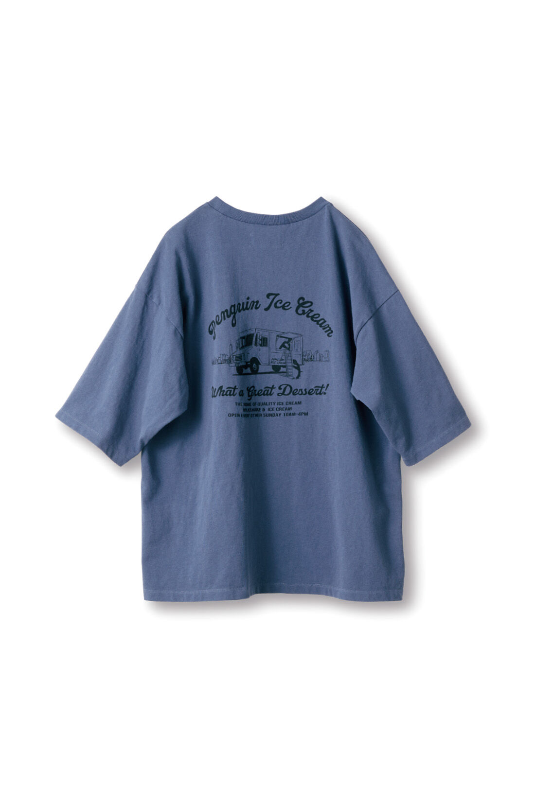 Sunny clouds so-co|サニークラウズ　アイス好きなTシャツ〈メンズ〉〈ブルー〉