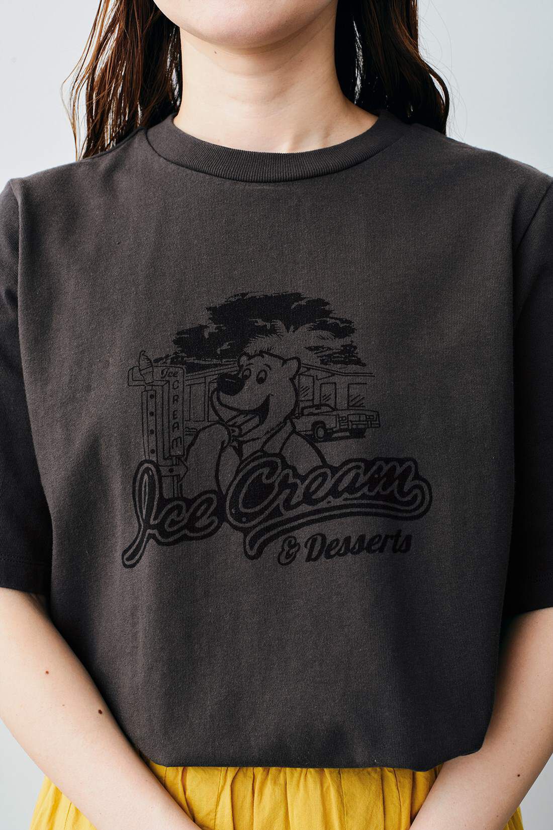 Sunny clouds so-co|サニークラウズ　アイス好きなTシャツ〈レディース〉〈チャコール〉