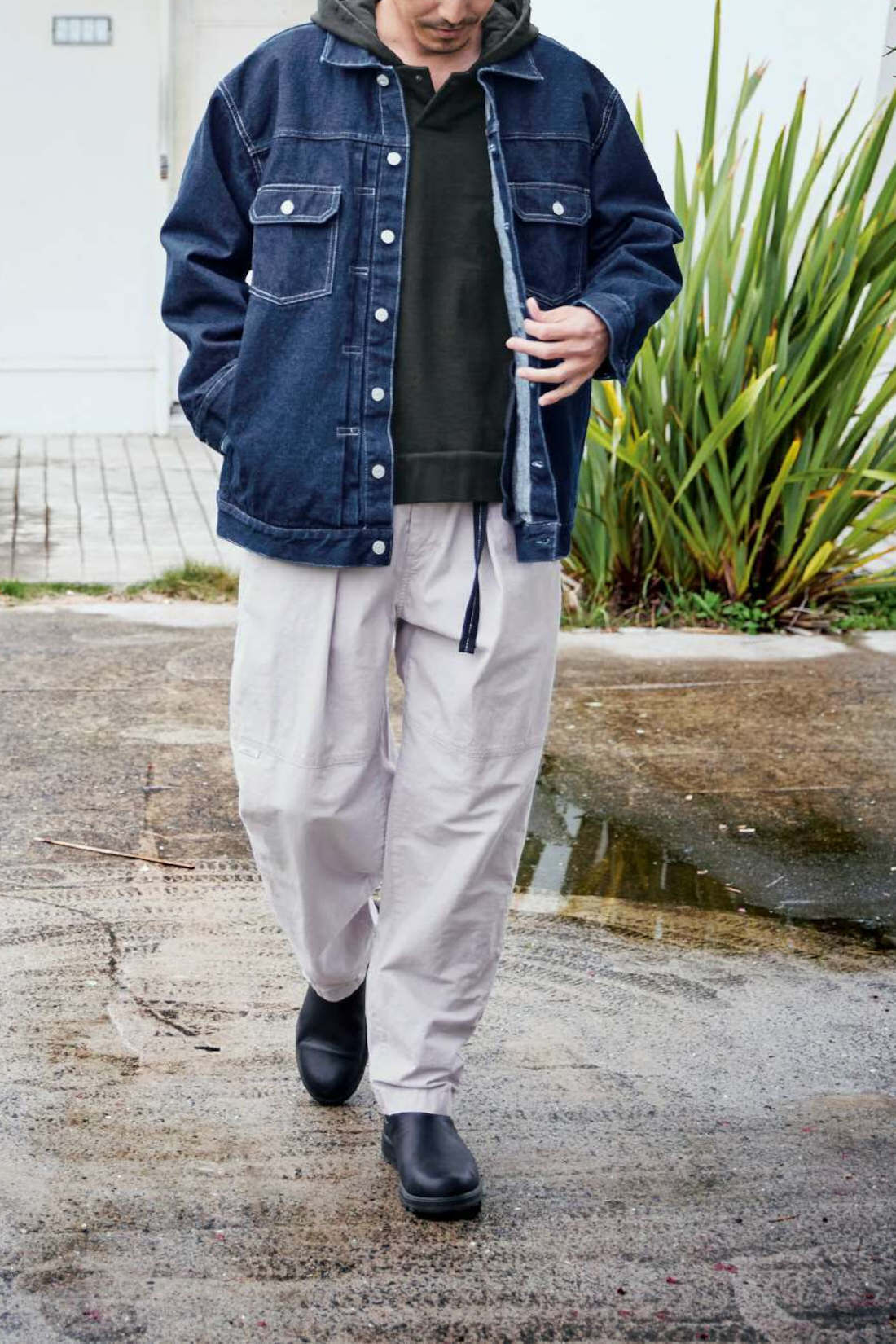 Sunny clouds so-co|サニークラウズ　ちょっと長めのジージャン〈メンズ〉