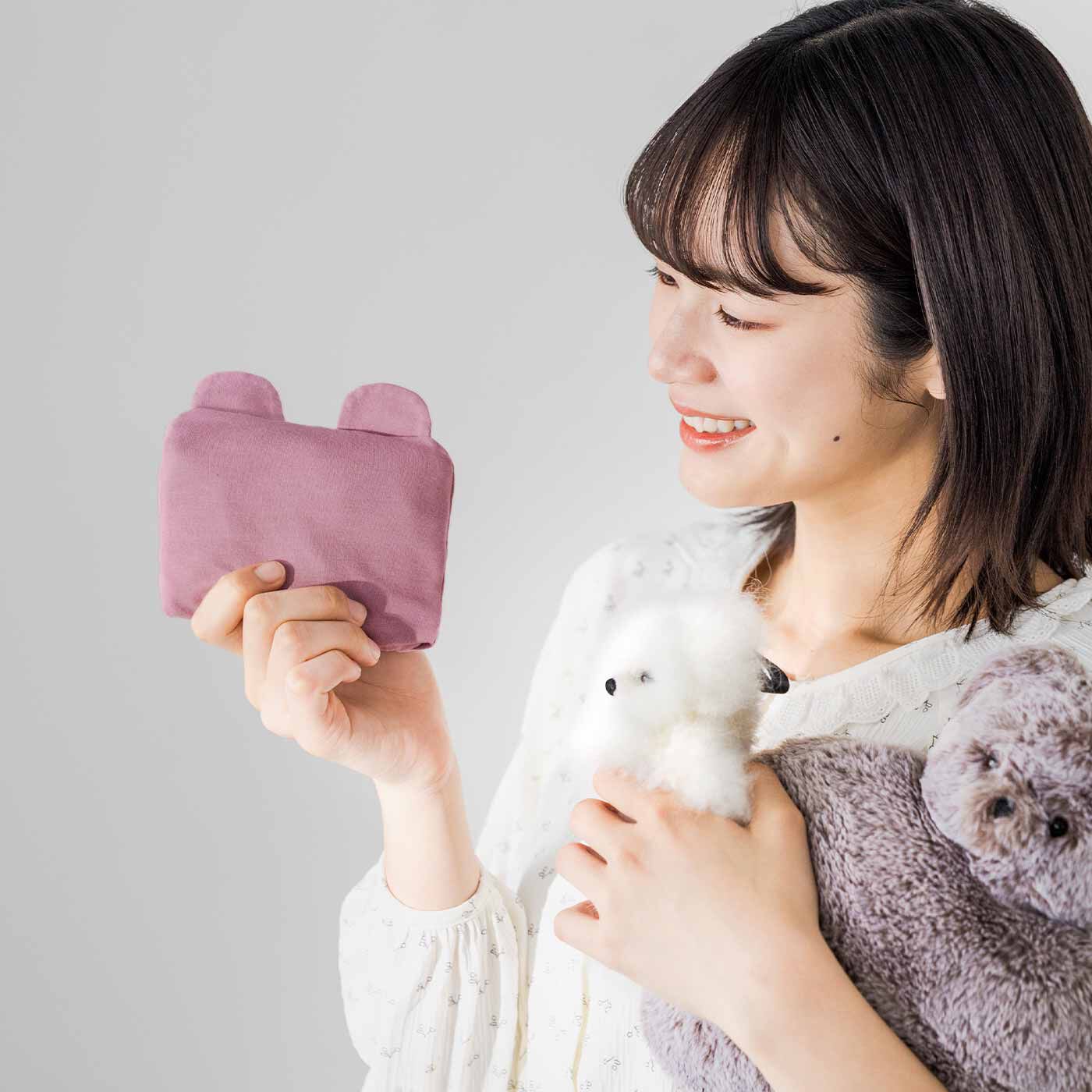 フェリシモメリー|flufeel たたんでくるっとクマに変身 締め付け＆肌当たり配慮 ポケッタブル綿95％ショーツ