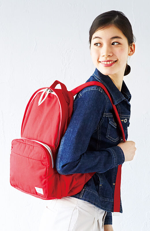 フェリシモコレクション|PORTER FOR PBP　上質さと便利さで手放せないデイパック〈レッド〉