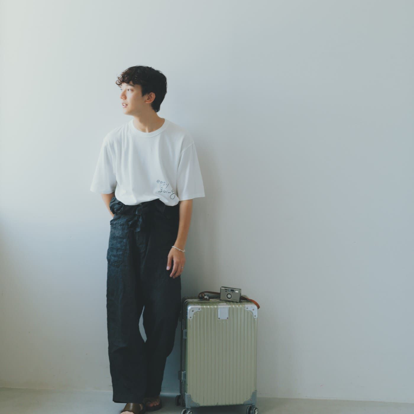 フェリシモコレクション|HATSKI for このごろ　おおらかにいこうTシャツ|モデル身長／175cm　着用サイズ／２