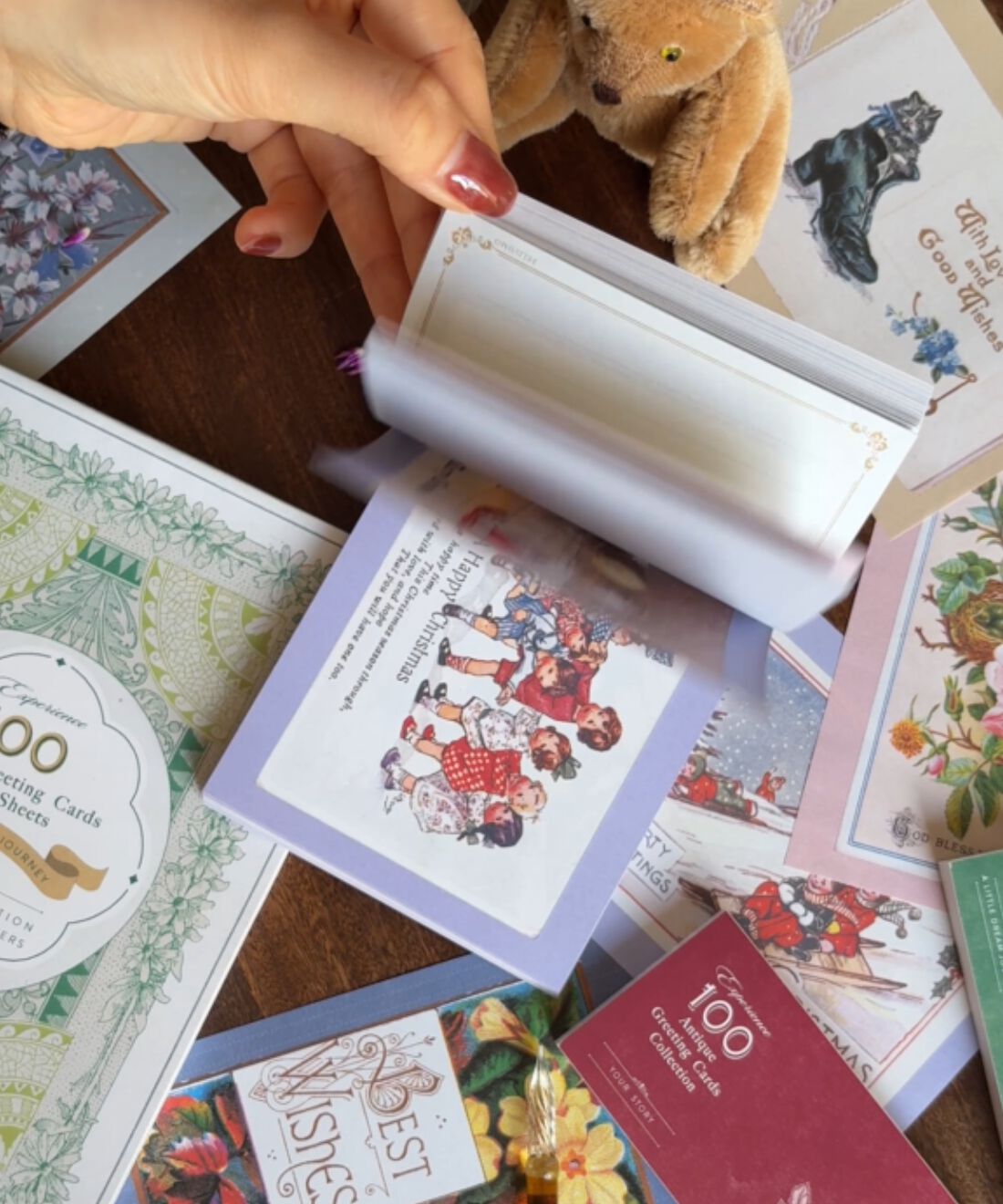 フェリシモコレクション|【3回エントリー】私だけの蚤の市 全部柄の違う 100枚便せんセットの会【送料無料】