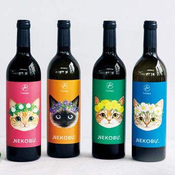 フェリシモコレクション | ｆｗｉｎｅｒｙ×猫部花冠猫ワイン