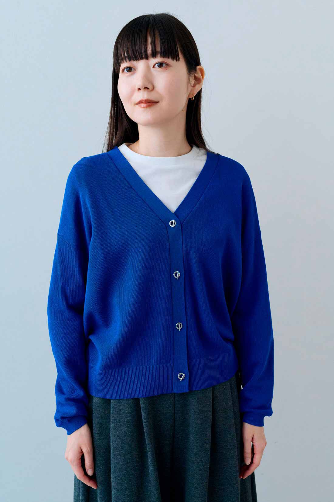 IEDIT|IEDIT[イディット]　UVカットがうれしい マンテルボタンでクラスアップがかなうカーディガン