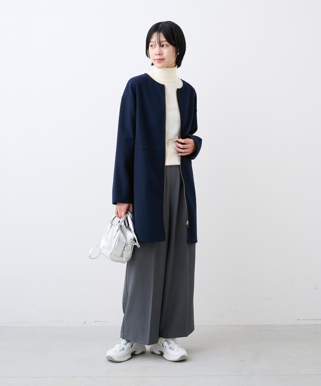 IEDIT|インタックパンツ〈ダークグレー〉ＩＥのコーディネート