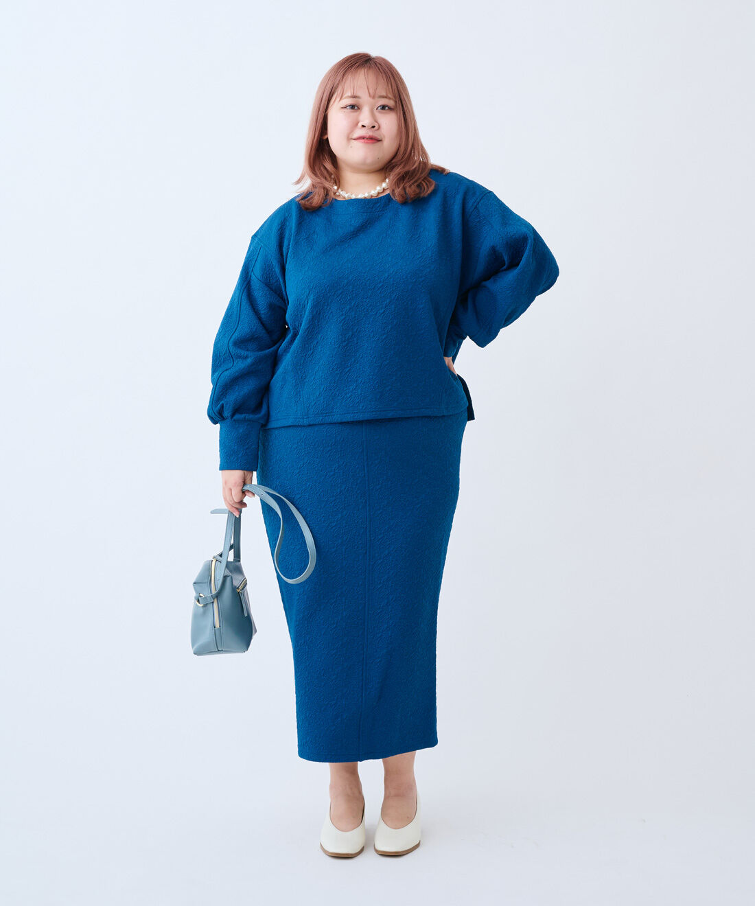 IEDIT|IEDIT[イディット]　パーソナルスタイリスト・久野梨沙さんコラボ 似合わせメソッドが効く ふくれジャカードセットアップ（WEBサイズ）