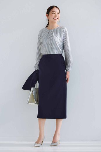 IEDIT | 花粉リリース UVカット 純紺 バレエフィット （R）  スカート 〈ダークネイビー〉