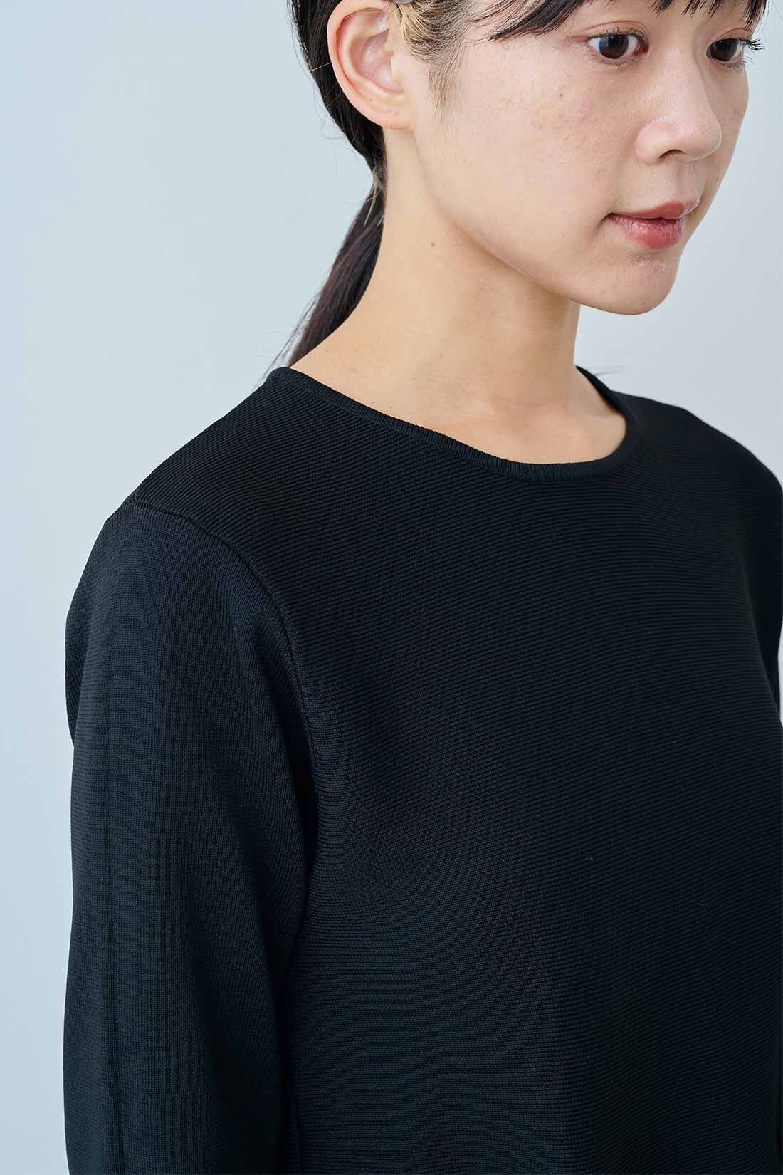 IEDIT|IEDIT[イディット]　福田麻琴さんコラボ 華やかニットセットアップ〈ブラック〉