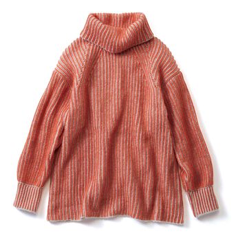 IEDIT | 華やか配色タートルニット〈オレンジ〉ＩＥ