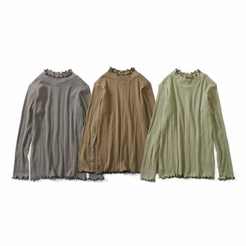 IEDIT | 綿100％ 抗菌防臭 UVカット 三つ星 メロー リブトップス の会