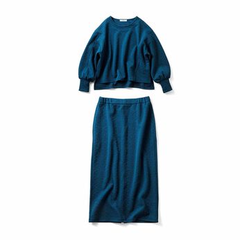 IEDIT［イディット］ | ふくれジャカードセットアップ〈ネイビー〉ＩＥ