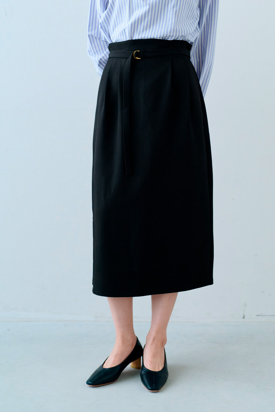 カットソー ストライプ ブラウス 〈ブルー〉のコーディネート