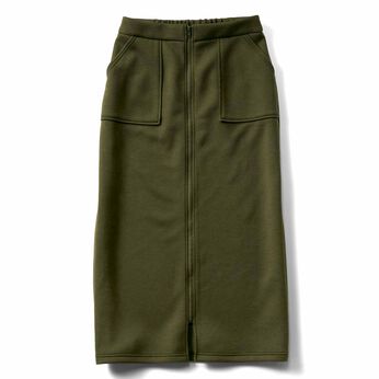 IEDIT | Ｉラインダンボールスカート〈カーキ〉ＩＥ