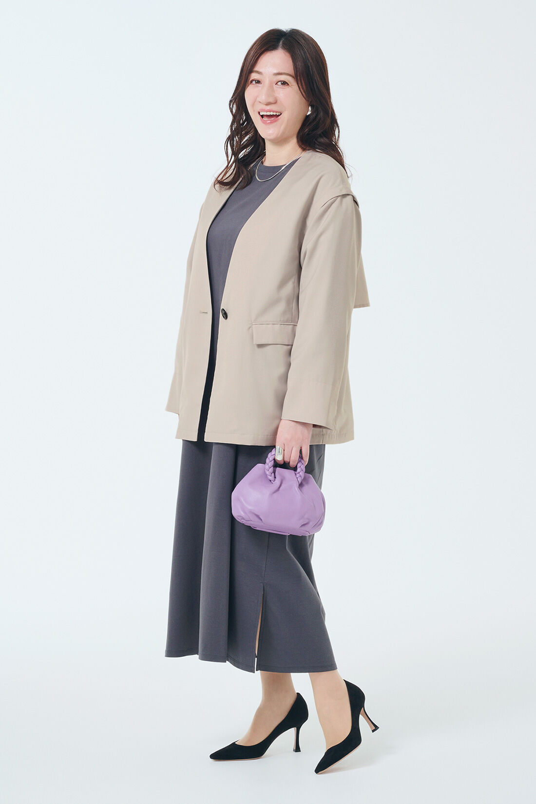 IEDIT|野々村友紀子さん×IEDIT[イディット]　一枚持ってたら間違いない！ 「気温」と「気分」で袖がちぎれるジャケット〈グレージュ〉