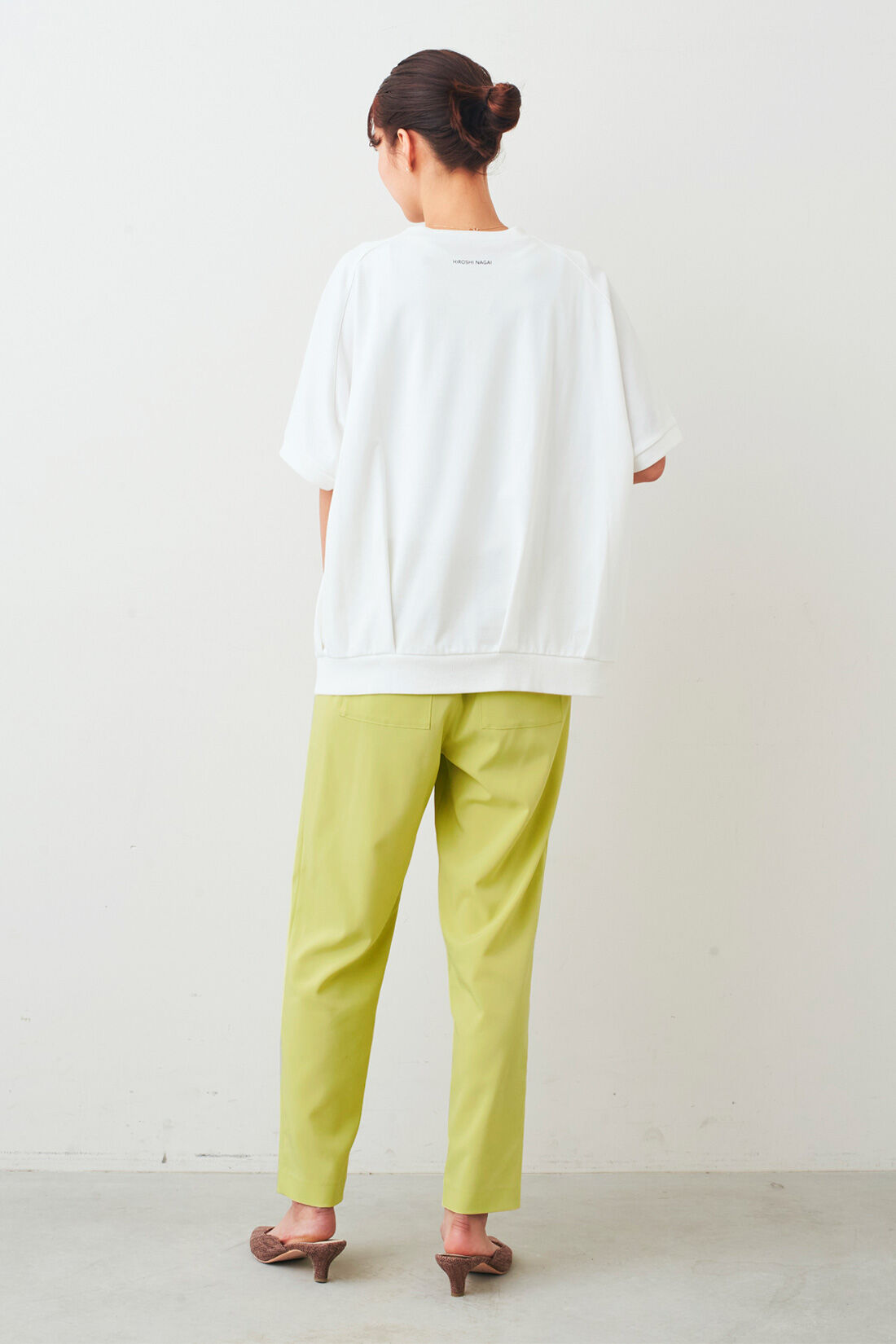 IEDIT|IEDIT[イディット]　接触冷感・吸汗速乾・UVカット スーさらエアノビ涼やか テーパードパンツ【まとめ買いキャンペーン】|モデル身長：164cm　着用サイズ：M