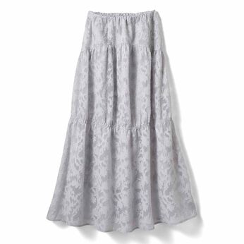IEDIT | 上品ジャカードスカート〈シャドーグレー〉ＩＥ