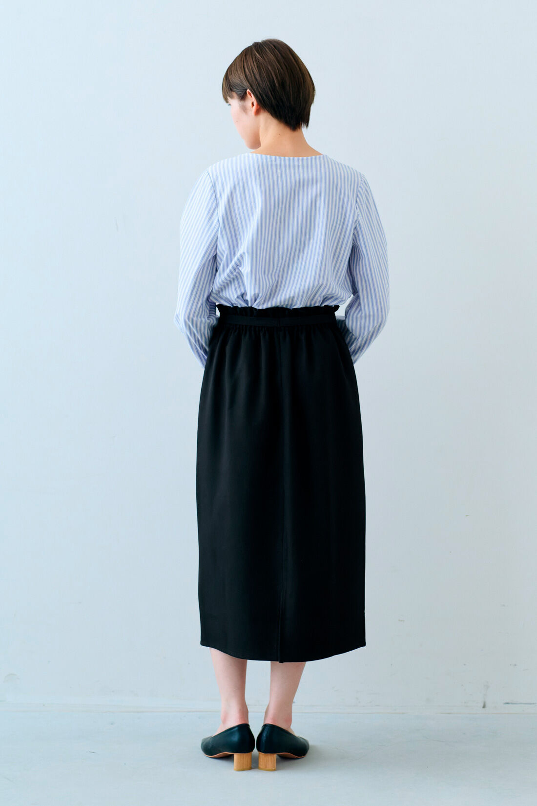 カットソー ストライプ ブラウス 〈ブルー〉のコーディネート