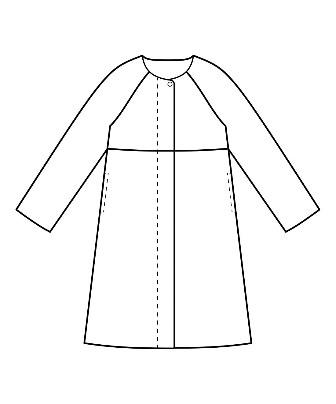 IEDIT|IEDIT[イディット]　冠婚葬祭まで使える 万能ノーカラーデザインのウール混メルトンコート〈ブラック〉【コーデ買いキャンペーン】|すっきり着映えして見えるフロントの切り替え。