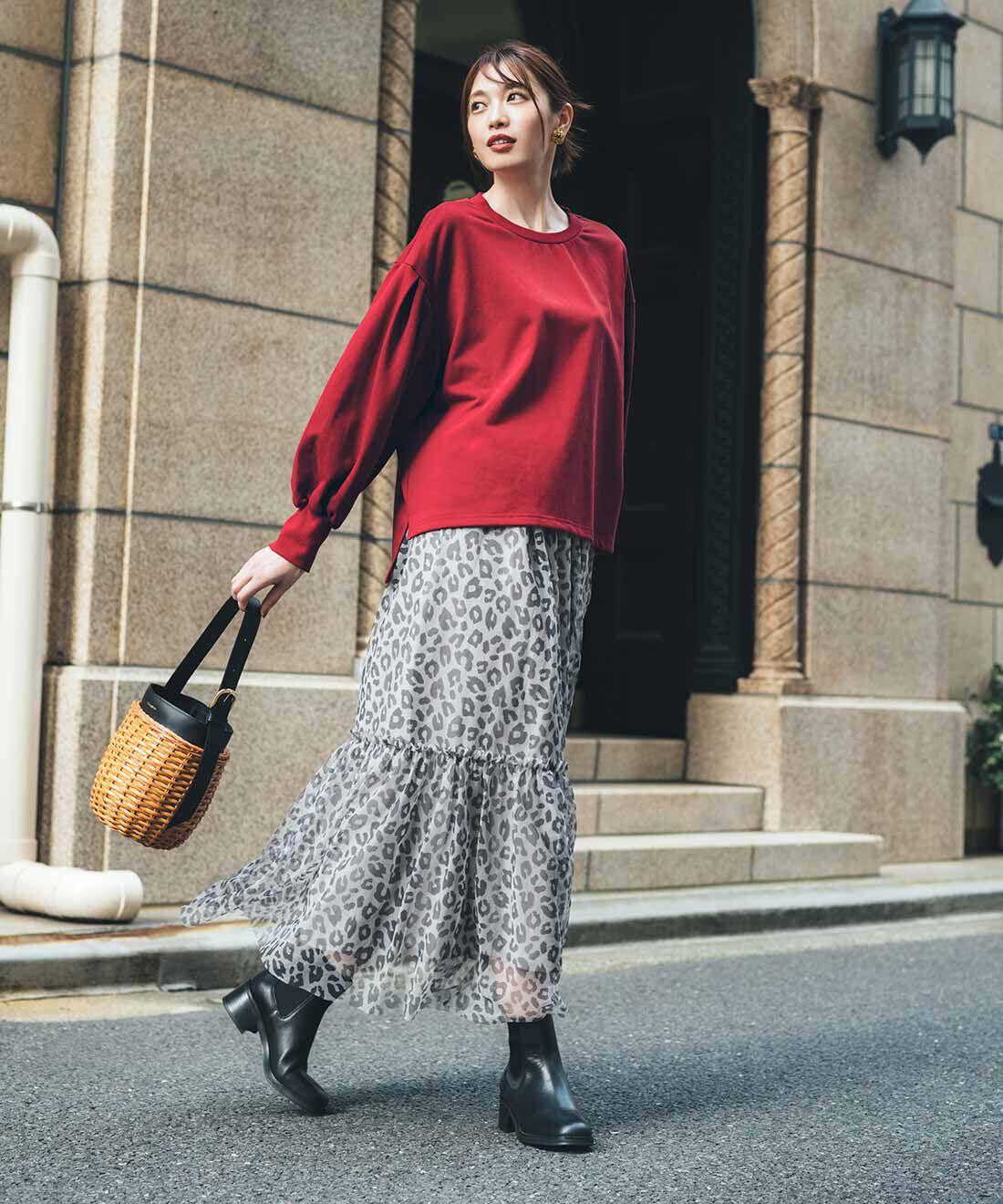 IEDIT|IEDIT[イディット]　旬カラーでこなれ感UP タックスリーブスウェット