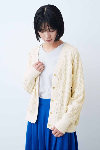 IEDIT | ぽこぽこカーディガン〈アイボリー〉ＩＥ