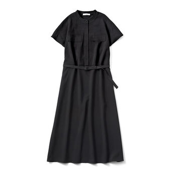 IEDIT | UVカット 上品 ワンピース 〈ブラック〉