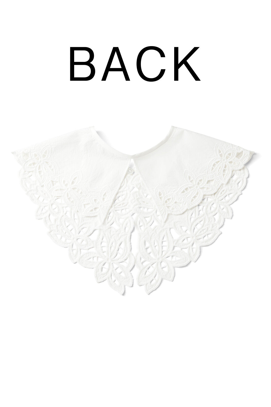 IEDIT|IEDIT[イディット]　いつものトップスが華やぐ レースつけ衿〈elegant（エレガント）〉|Back　肩のラインにやさしくフィットする自然な着け心地。お届けするタイプとは異なります。
