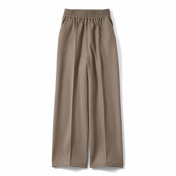 IEDIT | ツイルすっきりワイドパンツ〈ベージュ〉ＩＥ