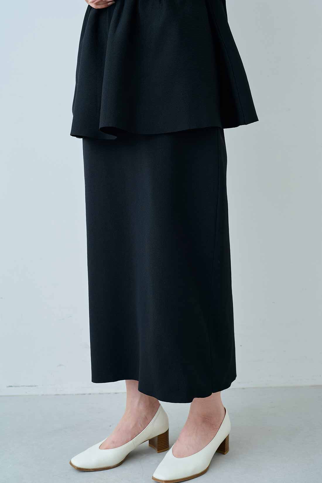 IEDIT|IEDIT[イディット]　福田麻琴さんコラボ 華やかニットセットアップ〈ブラック〉