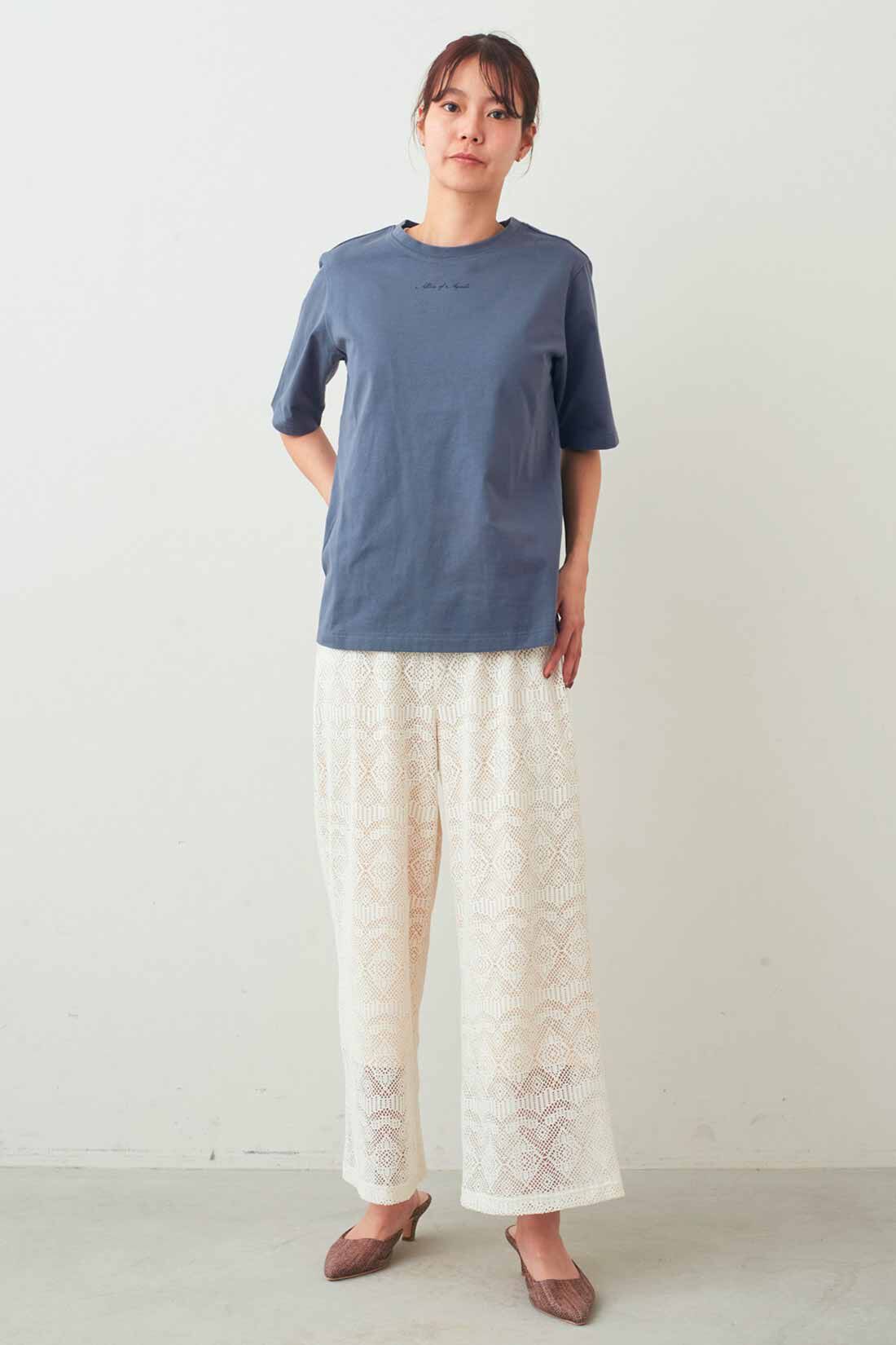 IEDIT|IEDIT[イディット]　接触冷感機能付き スタメン上品ロゴTシャツの会