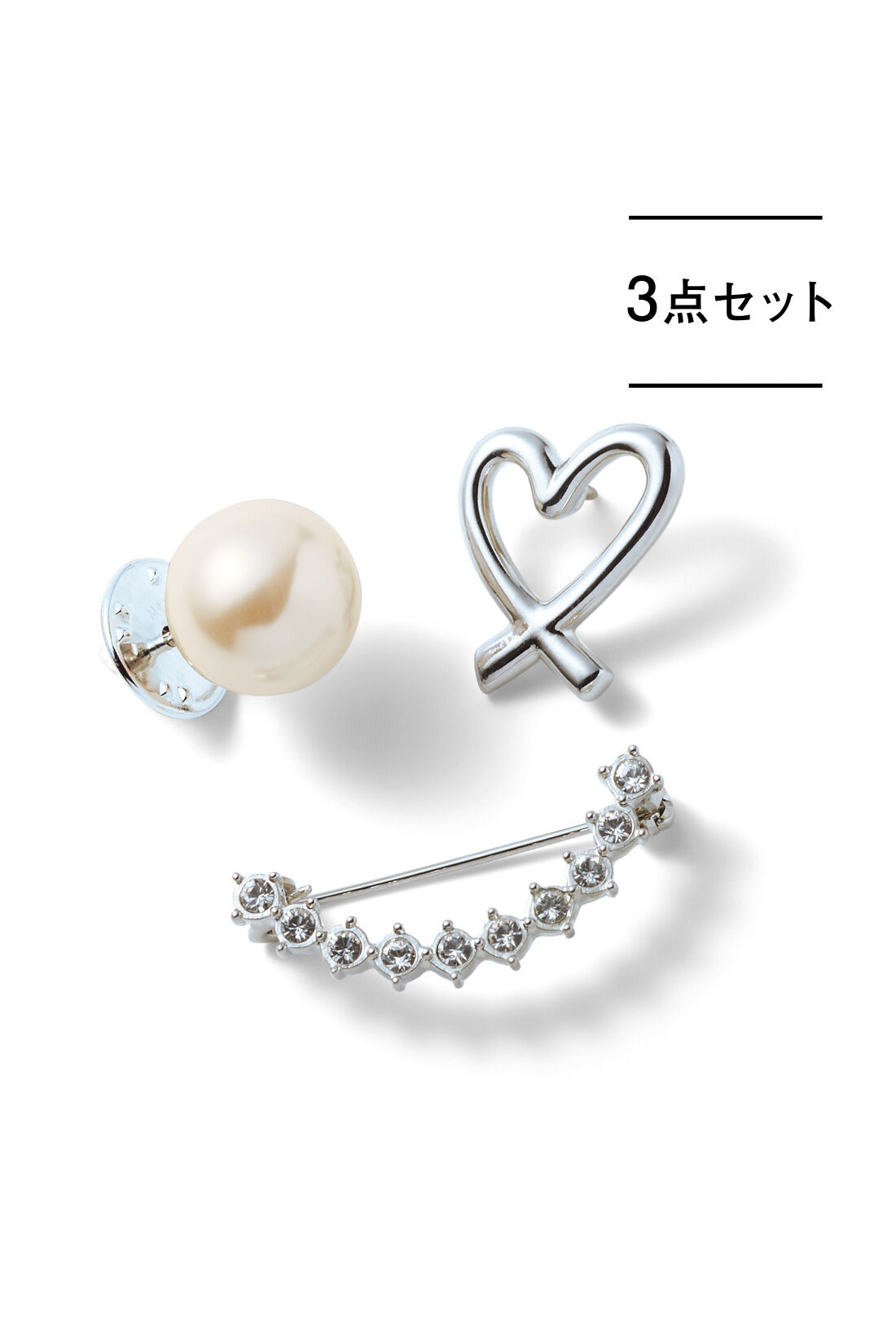 IEDIT|IEDIT[イディット]　福田麻琴さんコラボ 自分へのご褒美にしたいブローチセット〈シルバーカラー〉
